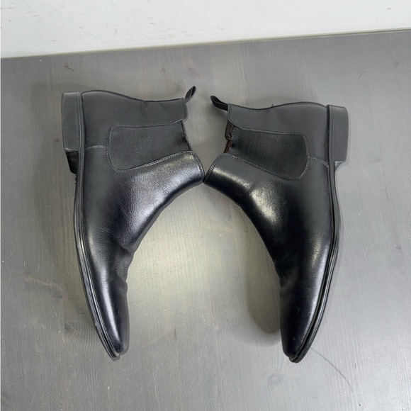 Men’s To Boot New York Adam Derrick Belvedere Black Leather Ankle Boots - Picture 3 of 8